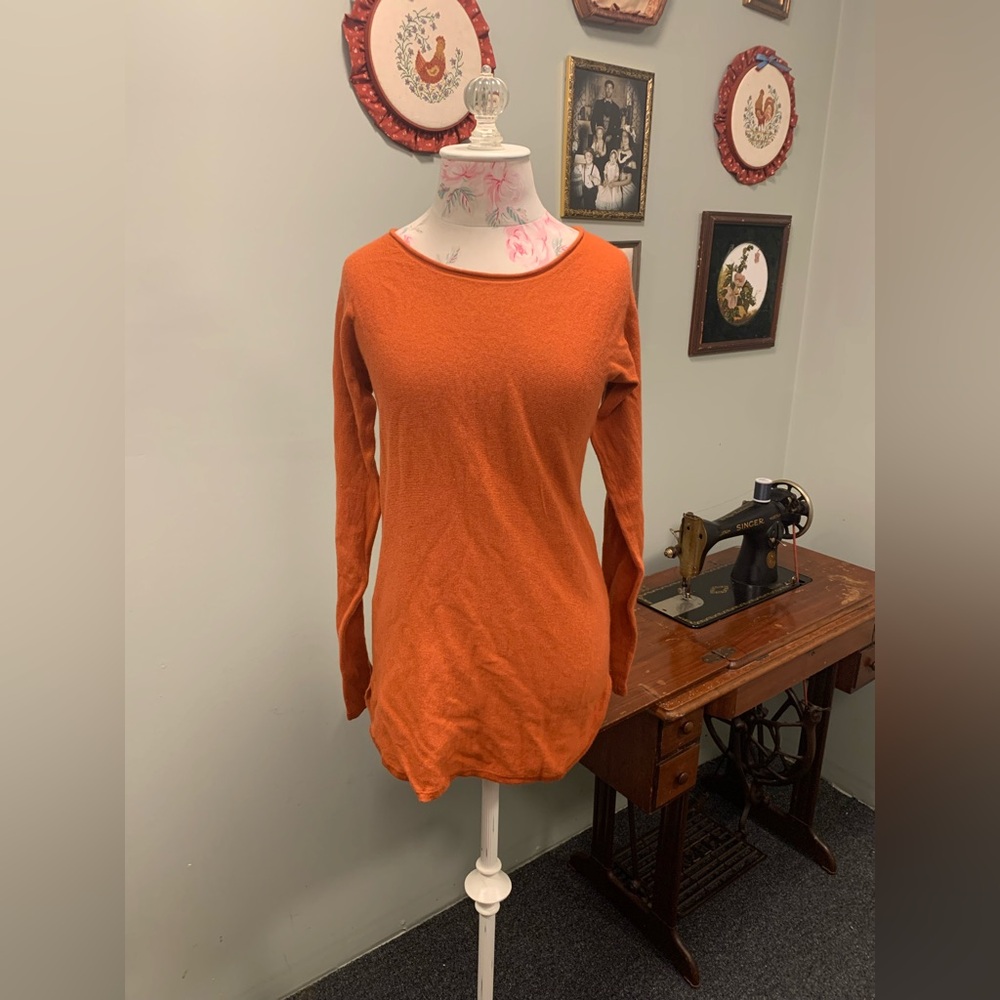 Orange Long Sleeve Women's Top